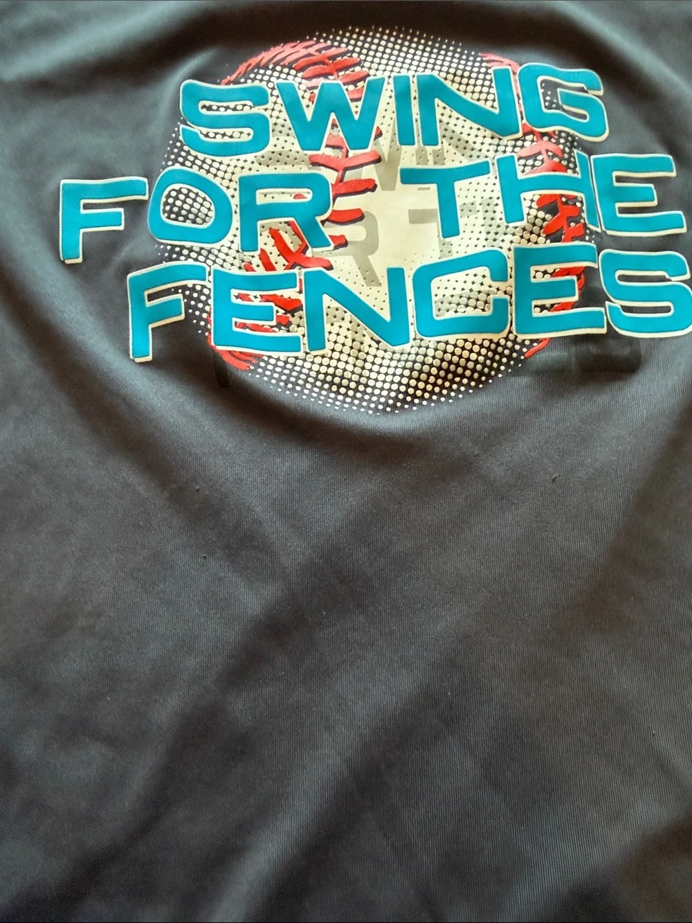 Under Armour Kids Gray Tee with Black & Teal Patterned Swim Trunks